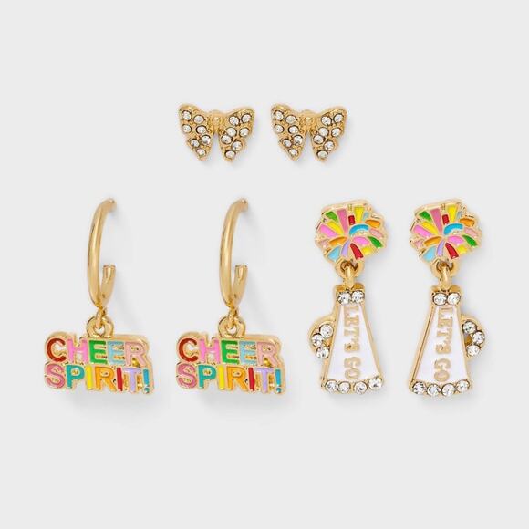 NEW | SUGARFIX by BAUBLEBAR | Top Flyers Cheer Spirit Cheerleading Earrings - Picture 2 of 2